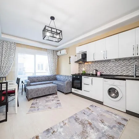 Business-Friendly Flat Close To The Beach With A Sleek Interior Design In Konyaalti Apartment Antalya