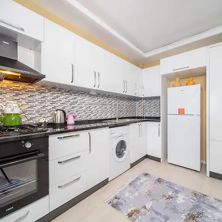 Business-Friendly Flat Close To The Beach With A Sleek Interior Design In Konyaalti Apartment *